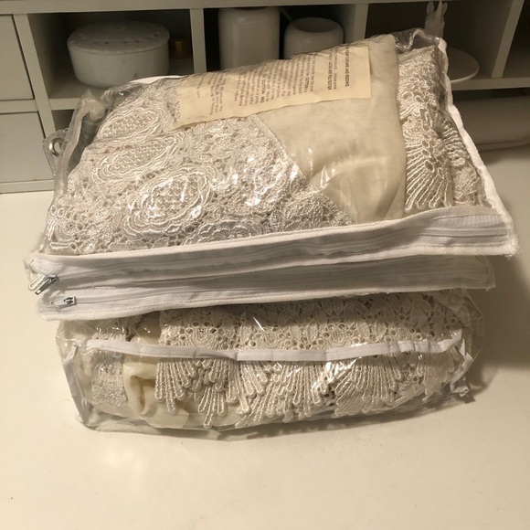 Sheers Curtains cotton Lace brand new 8 pieces - Picture 8 of 12